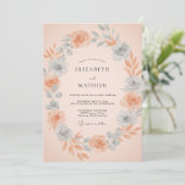 Invitation Mariage Botanique Séraphique Abricot (Debout devant)