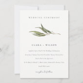Invitation Mariage botanique simple d'Eucalyptus (Devant)