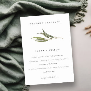 Invitation Mariage botanique simple d'Eucalyptus