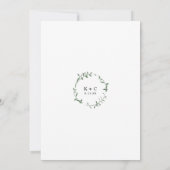 Invitation Mariage Botanique Simple Élégant avec Branches et (Dos)