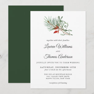 Invitation Mariage botanique simple et champêtre