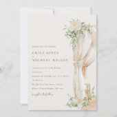 Invitation Mariage botanique Soft Chic Blush Floral (Devant)