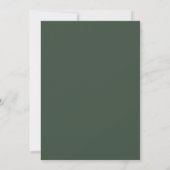 Invitation Mariage botanique somptueux vert foncé (Dos)