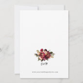 Invitation Mariage botanique souple (Dos)