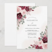 Invitation Mariage Botanique Statutaire de Bourgogne (Devant / Derrière)