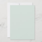 Invitation Mariage Botanique Subtil Vert Menthe (Dos)