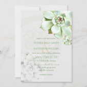 Invitation Mariage botanique Succulent moderne (Devant)