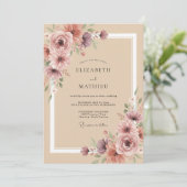 Invitation Mariage Botanique Tan Lush (Debout devant)