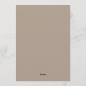Invitation Mariage Botanique Tan Painterly (Dos)