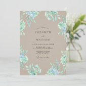 Invitation Mariage Botanique Tan Tranquille (Debout devant)