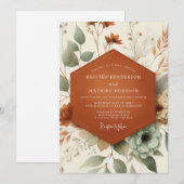 Invitation Mariage Botanique Terracotta Sage (Devant / Derrière)