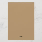 Invitation Mariage Botanique Terreux Ocre (Dos)