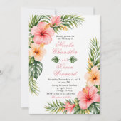 Invitation Mariage Botanique Tropical (Devant)
