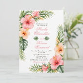 Invitation Mariage Botanique Tropical (Debout devant)