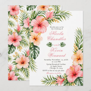 Invitation Mariage Botanique Tropical