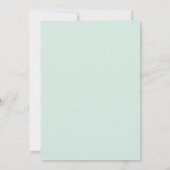 Invitation Mariage Botanique Vert Menthe (Dos)