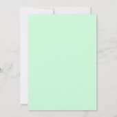 Invitation Mariage Botanique Vert Menthe Immaculé (Dos)
