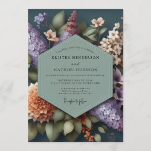 Invitation Mariage Botanique Vert Sauge Atmosphérique