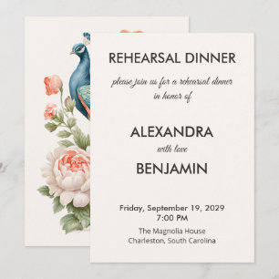 Invitation Mariage Botanique Vintage Élégant Avant Mariage