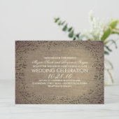 Invitation mariage botanique vintage rustique (Debout devant)