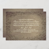 Invitation mariage botanique vintage rustique (Devant / Derrière)