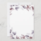 Invitation Mariage Botanique Violet (Dos)