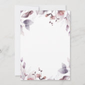 Invitation Mariage botanique violet (Dos)