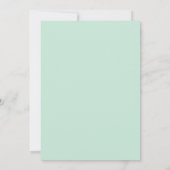 Invitation Mariage Botanique Vivant Corail Sarcelle (Dos)