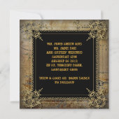 Invitation mariage bottes de cowboy western (Dos)
