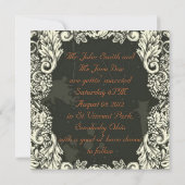 Invitation mariage bottes de cowboy western (Dos)