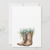 Invitation Mariage bottes et bulles bleues (Dos)