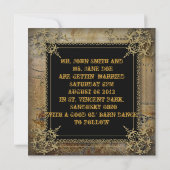Invitation mariage bottines de cowboy western (Dos)