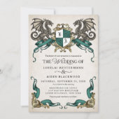 Invitation Mariage Bouclier Fantasy Dragon (Devant)