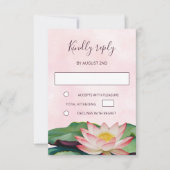 Invitation Mariage bouddhiste Lotus RSVP (Devant)