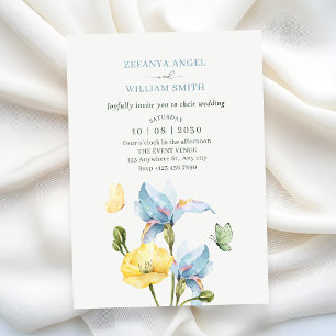 Invitation Mariage bouquet de fleurs minimaliste