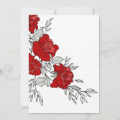 Invitation Mariage Bouquet de Roses Rouges (Dos)