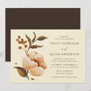 Invitation Mariage Bouquet Floral Vintage