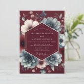Invitation Mariage Bourguignon Ardoise Humeur (Debout devant)