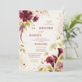 Invitation Mariage Bourguignon Cosmos Callas (Debout devant)