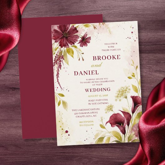 Invitation Mariage Bourguignon Cosmos Callas