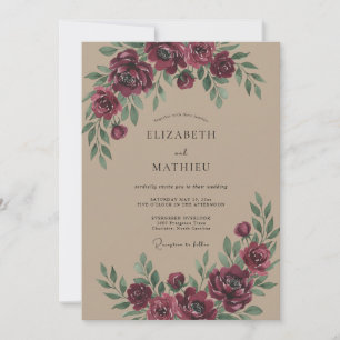 Invitation Mariage Bourguignon de Profonde Automne