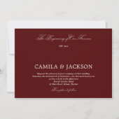 Invitation Mariage Bourguignon Moderne (Devant)