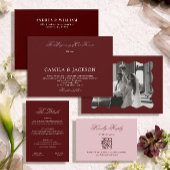 Invitation Mariage Bourguignon Moderne