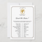 Invitation Mariage Bridgerton (Devant)