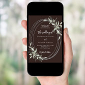 Invitation mariage Brown bistrot verdoyant