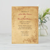 Invitation Mariage Brown Caramel vintage (Debout devant)
