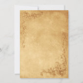 Invitation Mariage Brown Caramel vintage (Dos)