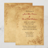Invitation Mariage Brown Caramel vintage (Devant / Derrière)