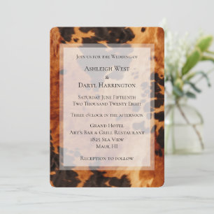 Invitation Mariage Brown Crème Sud-Ouest