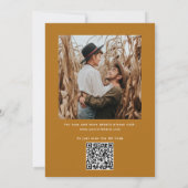 Invitation Mariage Brown de moutarde | Automne Rustique Photo (Dos)